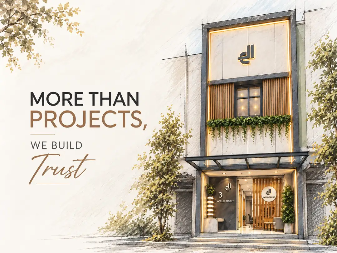 Sketsa fasad kantor baru PT Jakarta Design Interior di Ruko Serpong Park