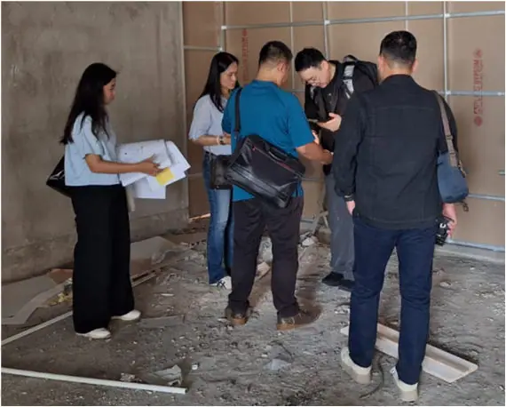 Pekerjaan sipil dan renovasi di lokasi proyek